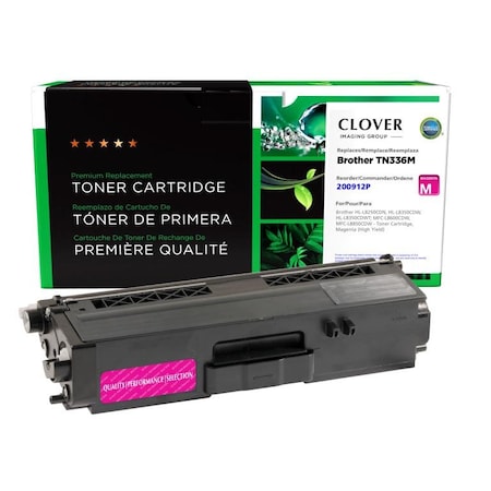 Cig Clover Imaging Remanufactured High Yield Magenta Toner Cartridge for Brother TN336 200912P